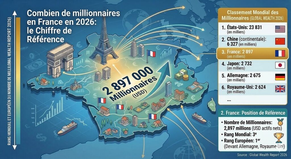 Combien de millionnaires en France en 2026